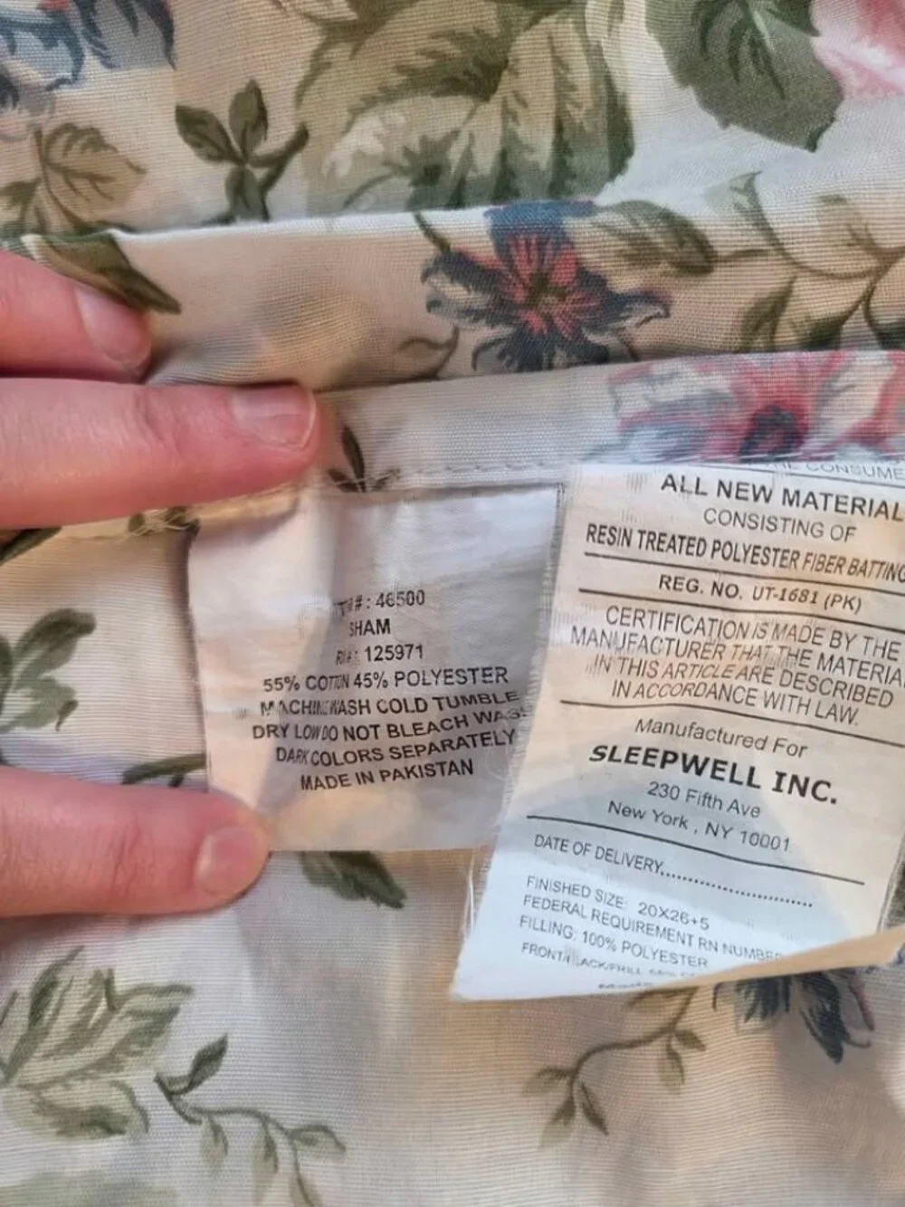 Vintage king floral shams set